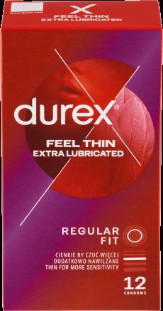 Durex kondómy Feel Thin extra lubrikované 12ks