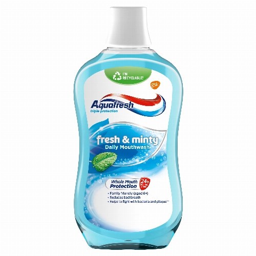 Aquafresh ústna voda Fresh minty 500ml