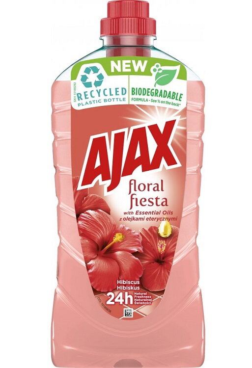 Ajax Floral Fiesta čistiaci prostriedok na podlahy Ibištek 1L