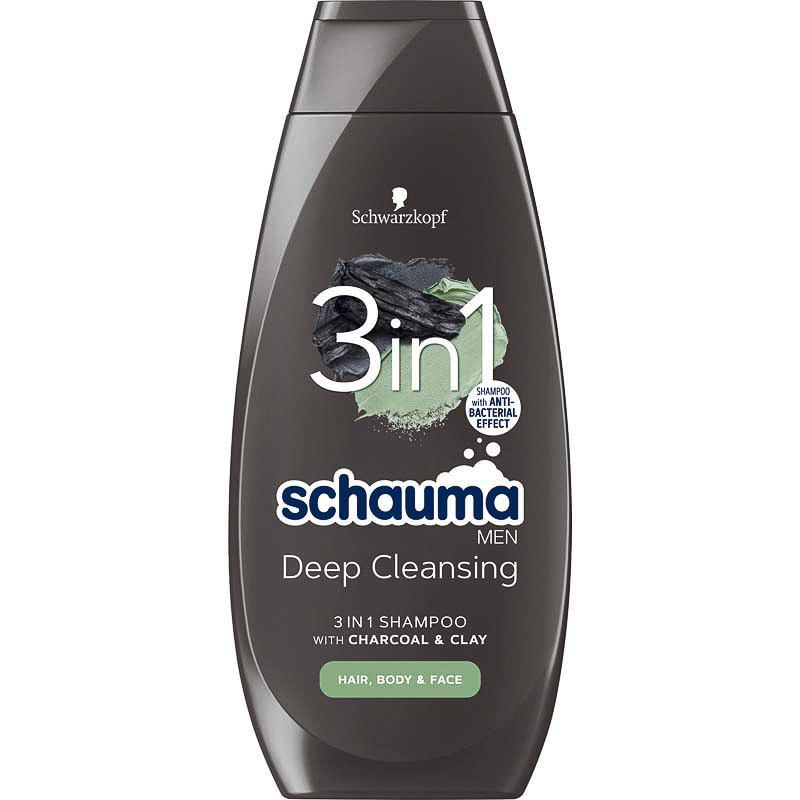 Schauma šampón Men Deep Cleansing 3v1 400ml