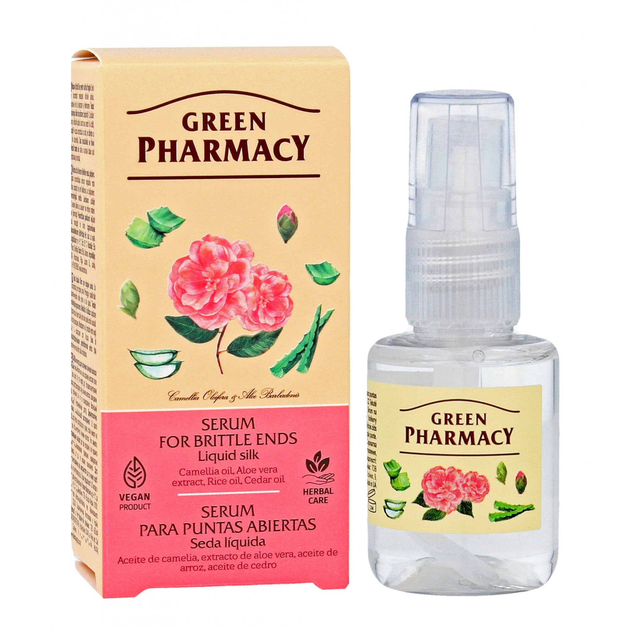 Green Pharmacy sérum na vlasy tekutý hodváb 30ml