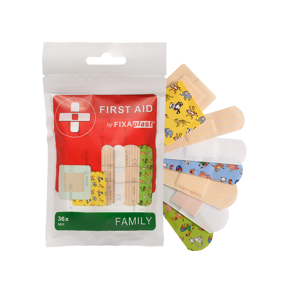 Fixaplast FIRST AID náplaste FAMILY mix 36ks