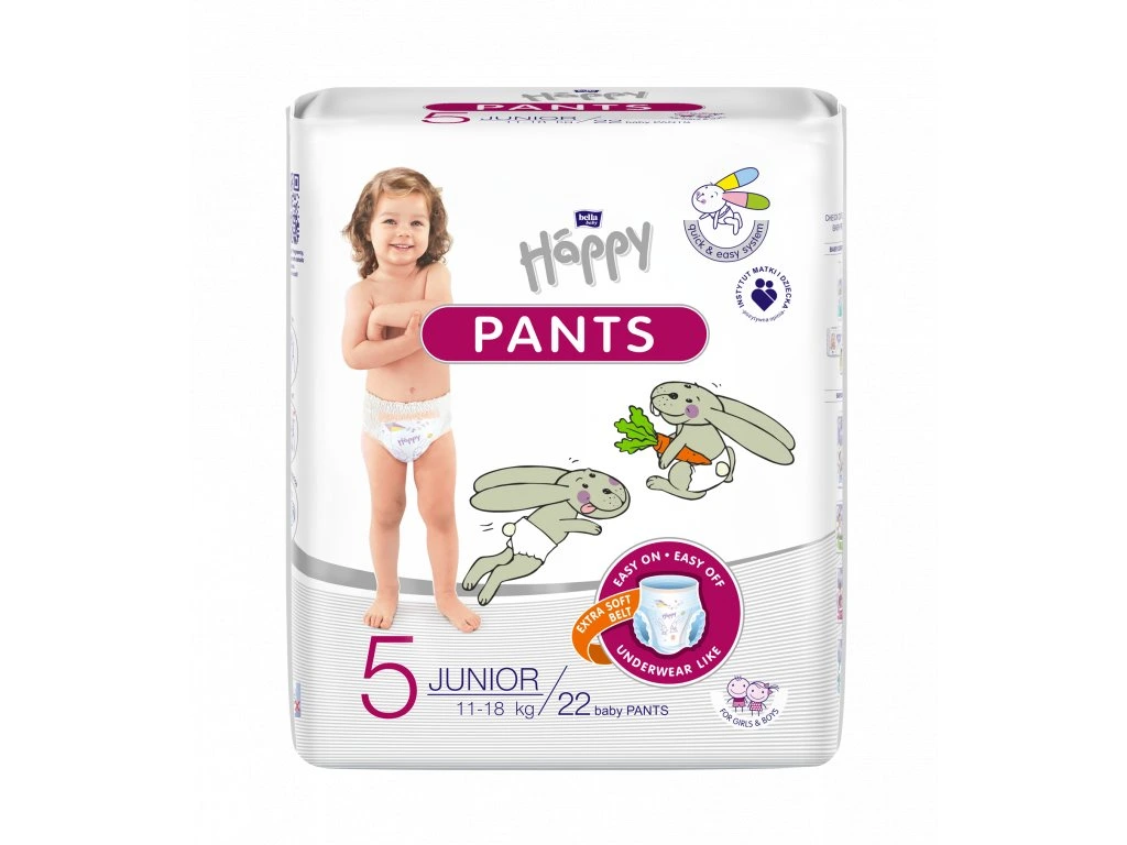 Bella Happy Pants detské plienkové nohavičky Junior veľ. 5 22ks