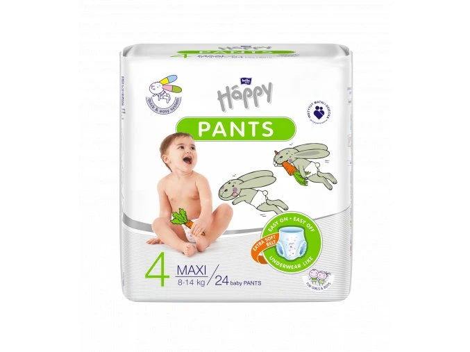 Bella Happy Pants detské plienkové nohavičky Maxi veľ. 4 24ks