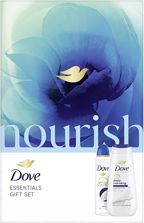 Dove darčeková kazeta NOURISH sprchový gél 225ml + antiperspirant 150ml