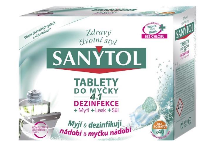 Sanytol tablety do umývačky riadu 4v1 40ks