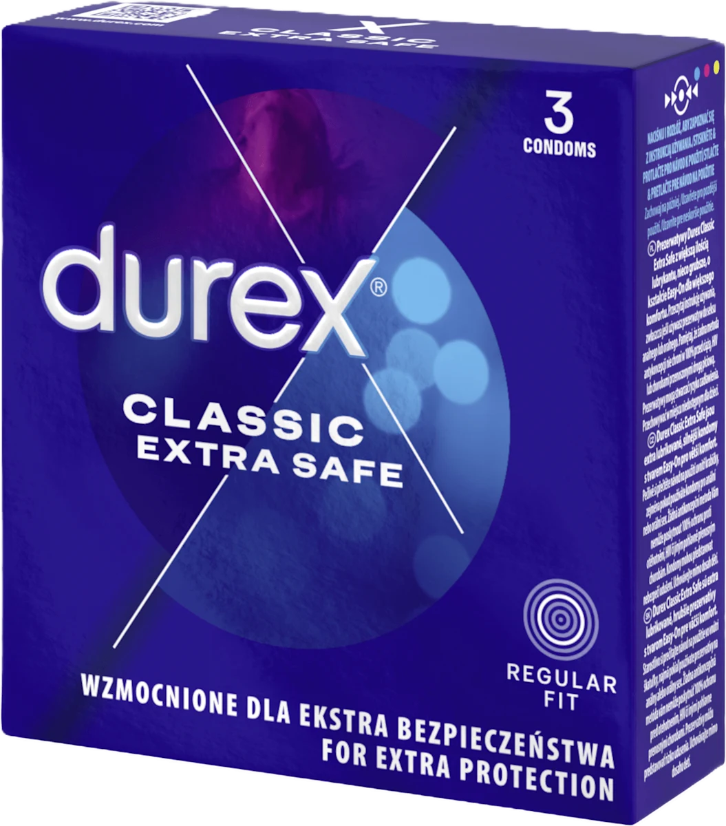 Durex kondómy Classic Extra Safe 3ks