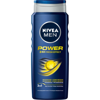 Nivea men sprchový gél power fresh 3v1 500ml